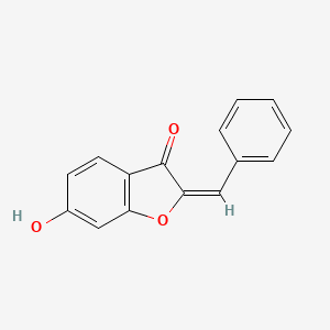 (2E)-6-hydroxy-2-(phenylmethylidene)-2,3-dihydro-1-benzofuran-3-one