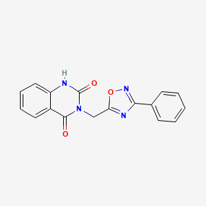 molecular formula C17H12N4O3 B1358655 3-[(3-Phenyl-1,2,4-oxadiazol-5-yl)methyl]-1,2,3,4-tetrahydroquinazoline-2,4-dione CAS No. 892286-95-2