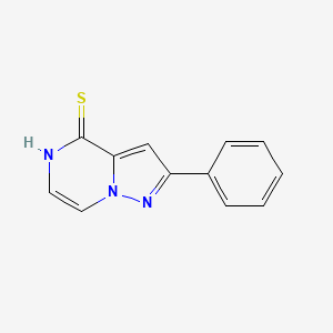 molecular formula C12H9N3S B1358657 2-苯基吡唑并[1,5-a]哒嗪-4(5H)-硫酮 CAS No. 933242-89-8
