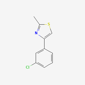 molecular formula C10H8ClNS B1358661 4-(3-Chlorophenyl)-2-methylthiazole CAS No. 931929-86-1