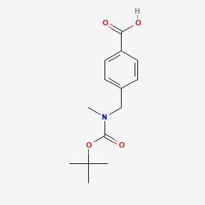 molecular formula C14H19NO4 B1358662 4-(((tert-Butoxycarbonyl)(methyl)amino)methyl)benzoic acid CAS No. 210963-04-5
