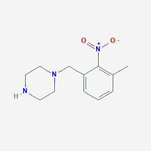 1-[(3-Methyl-2-nitrophenyl)methyl]piperazine