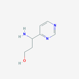 3-Amino-3-(pyrimidin-4-yl)propan-1-ol