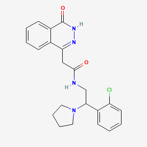 N-[2-(2-chlorophenyl)-2-(pyrrolidin-1-yl)ethyl]-2-(4-oxo-3,4-dihydrophthalazin-1-yl)acetamide