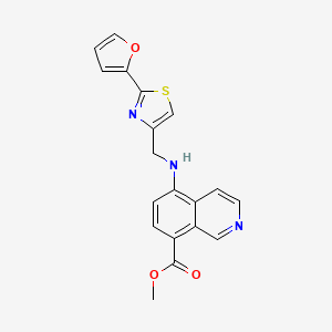 Methyl5-({[2-(furan-2-yl)-1,3-thiazol-4-yl]methyl}amino)isoquinoline-8-carboxylate