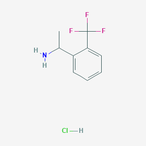 molecular formula C9H11ClF3N B1358673 1-[2-(Trifluoromethyl)phenyl]ethylamine hydrochloride CAS No. 39959-68-7