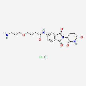 4-(3-aminopropoxy)-N-[2-(2,6-dioxopiperidin-3-yl)-1,3-dioxo-2,3-dihydro-1H-isoindol-5-yl]butanamide hydrochloride