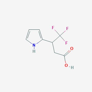 4,4,4-trifluoro-3-(1H-pyrrol-2-yl)butanoic acid