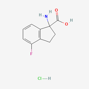 1-amino-4-fluoro-2,3-dihydro-1H-indene-1-carboxylicacidhydrochloride