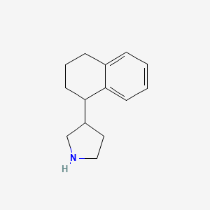 molecular formula C14H19N B13586820 3-(1,2,3,4-Tetrahydronaphthalen-1-yl)pyrrolidine 