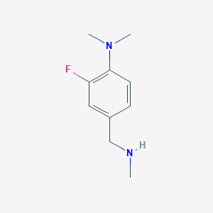 molecular formula C10H15FN2 B13586831 2-Fluoro-N,N-dimethyl-4-((methylamino)methyl)aniline 