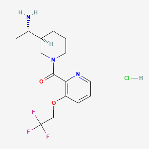 ((S)-3-((S)-1-Aminoethyl)piperidin-1-yl)(3-(2,2,2-trifluoroethoxy)pyridin-2-yl)methanone hydrochloride