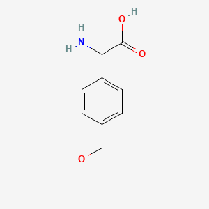 molecular formula C10H13NO3 B13586936 2-Amino-2-[4-(methoxymethyl)phenyl]acetic acid CAS No. 66320-58-9