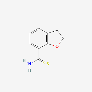 molecular formula C9H9NOS B13587224 2,3-Dihydro-1-benzofuran-7-carbothioamide 