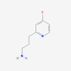 molecular formula C8H11FN2 B13587266 3-(4-Fluoropyridin-2-YL)propan-1-amine 