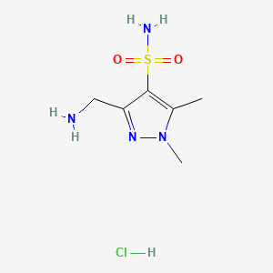 3-(aminomethyl)-1,5-dimethyl-1H-pyrazole-4-sulfonamidehydrochloride