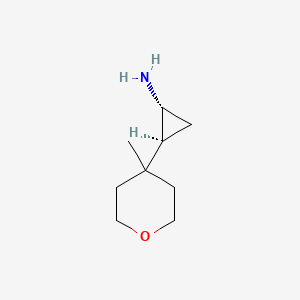 rac-(1R,2S)-2-(4-methyloxan-4-yl)cyclopropan-1-amine