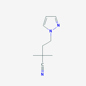 2,2-dimethyl-4-(1H-pyrazol-1-yl)butanenitrile