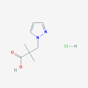 2,2-dimethyl-3-(1H-pyrazol-1-yl)propanoicacidhydrochloride