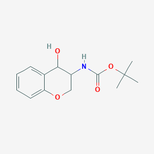 molecular formula C14H19NO4 B13587405 3-(Boc-amino)chroman-4-ol 