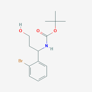 Tert-butyl 1-(2-bromophenyl)-3-hydroxypropylcarbamate