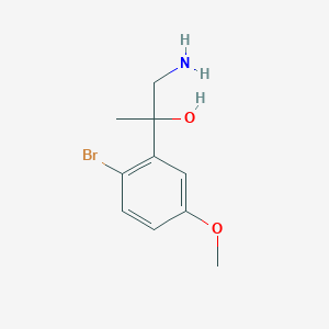 molecular formula C10H14BrNO2 B13587455 1-Amino-2-(2-bromo-5-methoxyphenyl)propan-2-ol CAS No. 71095-17-5