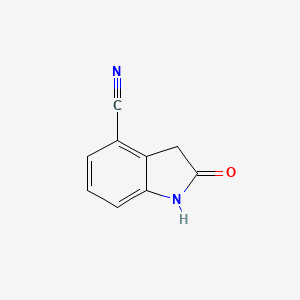 molecular formula C9H6N2O B1358747 2-氧代吲哚啉-4-腈 CAS No. 214759-51-0