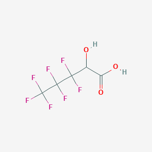 molecular formula C5H3F7O3 B13587484 3,3,4,4,5,5,5-Heptafluoro-2-hydroxypentanoic acid CAS No. 678-89-7