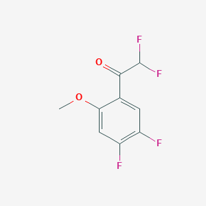 molecular formula C9H6F4O2 B13587497 1-(4,5-Difluoro-2-methoxyphenyl)-2,2-difluoroethanone 