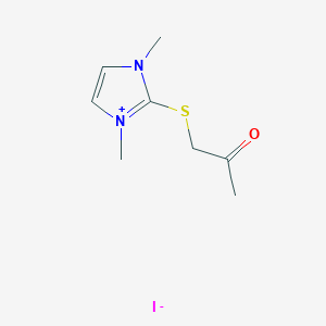 1,3-Dimethyl-2-[(2-oxopropyl)sulfanyl]-1H-imidazol-3-ium iodide