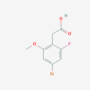 molecular formula C9H8BrFO3 B13587556 2-(4-Bromo-2-fluoro-6-methoxyphenyl)acetic acid 