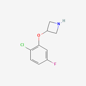 molecular formula C9H9ClFNO B13587573 3-(2-Chloro-5-fluoro-phenoxy)-azetidine 