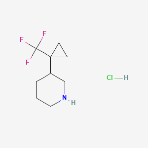 3-[1-(Trifluoromethyl)cyclopropyl]piperidinehydrochloride