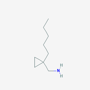 molecular formula C9H19N B13587588 (1-Pentylcyclopropyl)methanamine 