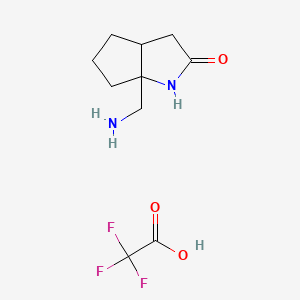 6a-(Aminomethyl)-octahydrocyclopenta[b]pyrrol-2-one,trifluoroaceticacid