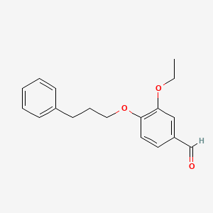 molecular formula C18H20O3 B1358760 3-Ethoxy-4-(3-phenylpropoxy)benzaldehyde CAS No. 656810-26-3