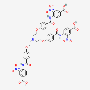 4-(4-{2-[Bis(2-{4-[(4-carboxy-2-nitrophenyl)carbamoyl]phenoxy}ethyl)amino]ethoxy}benzamido)-3-nitrobenzoicacid