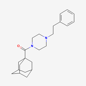 1-(Adamantane-1-carbonyl)-4-(2-phenylethyl)piperazine