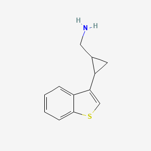 molecular formula C12H13NS B13587638 (2-(Benzo[b]thiophen-3-yl)cyclopropyl)methanamine 