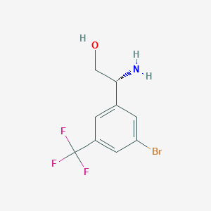 (r)-2-Amino-2-(3-bromo-5-(trifluoromethyl)phenyl)ethan-1-ol