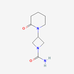 molecular formula C9H15N3O2 B13587657 3-(2-Oxopiperidin-1-yl)azetidine-1-carboxamide 