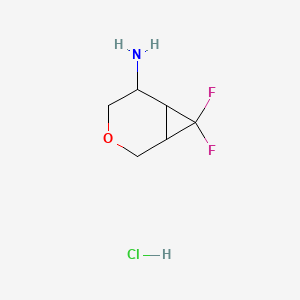 7,7-Difluoro-3-oxabicyclo[4.1.0]heptan-5-aminehydrochloride