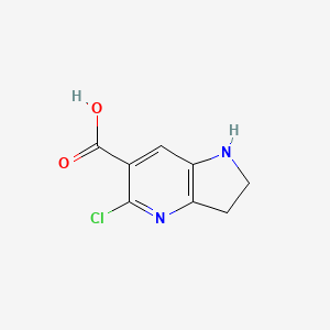 5-chloro-2,3-dihydro-1H-pyrrolo[3,2-b]pyridine-6-carboxylic acid