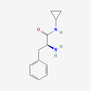 molecular formula C12H16N2O B1358770 (2S)-2-amino-N-cyclopropyl-3-phenylpropanamide CAS No. 1188530-93-9