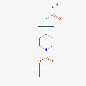 3-(1-(Tert-butoxycarbonyl)piperidin-4-yl)-3-methylbutanoic acid