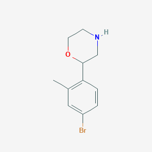 molecular formula C11H14BrNO B13587726 2-(4-Bromo-2-methylphenyl)morpholine 