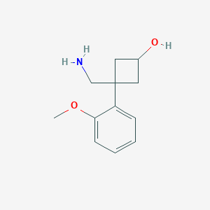 3-(Aminomethyl)-3-(2-methoxyphenyl)cyclobutan-1-ol