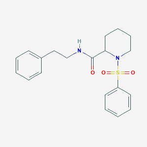 1-(benzenesulfonyl)-N-(2-phenylethyl)piperidine-2-carboxamide