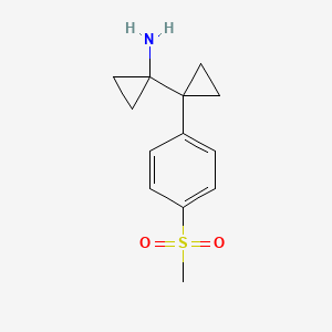 1-[1-(4-Methanesulfonylphenyl)cyclopropyl]cyclopropan-1-amine