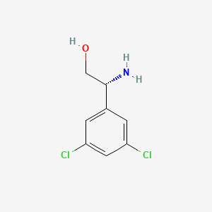 molecular formula C8H9Cl2NO B13587796 (R)-2-amino-2-(3,5-dichlorophenyl)ethan-1-ol 